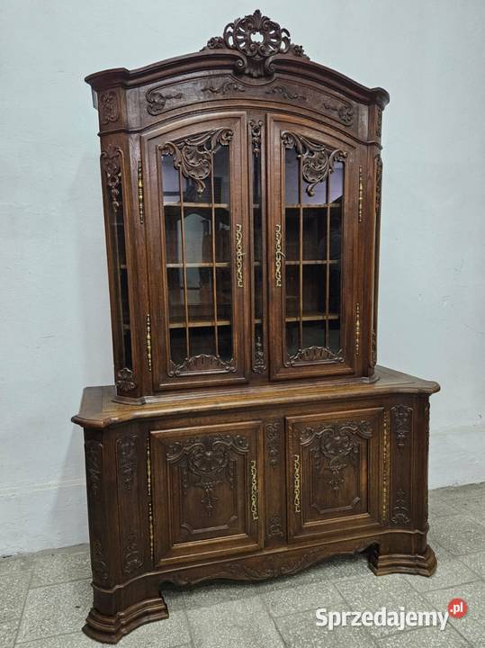 Stara dębowa witryna Ludwikowska Biblioteczka małopolskie Nowy Sącz