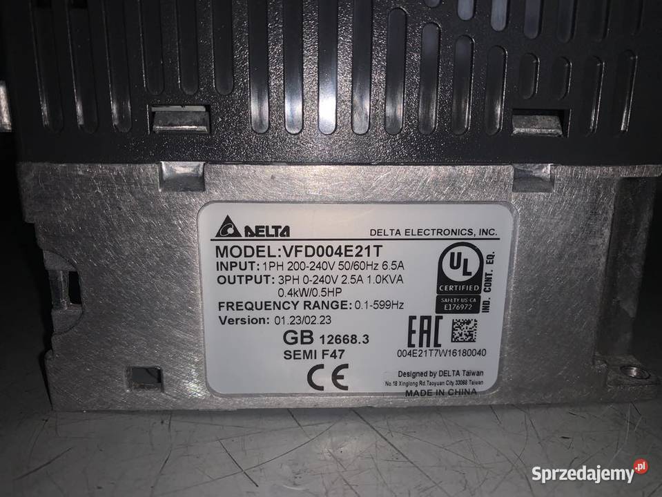 Falownik Delta VFD004E21T 400W Warszawa