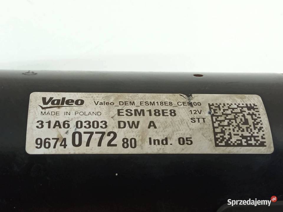 ROZRUSZNIK 9674077280 12 THP VTI PURETECH osobowe Układ elektryczny silnika