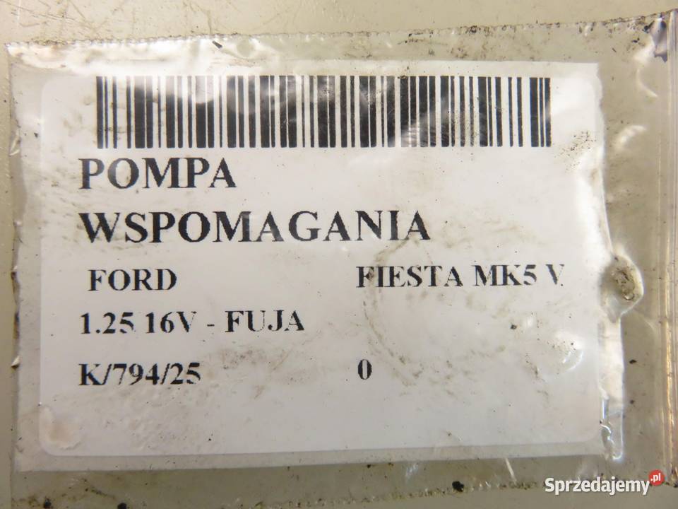 POMPA WSPOMAGANIA FORD FIESTA MK5 V 125 16V osobowe