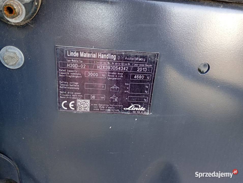 Wózek widłowy Linde H30D Krępiec