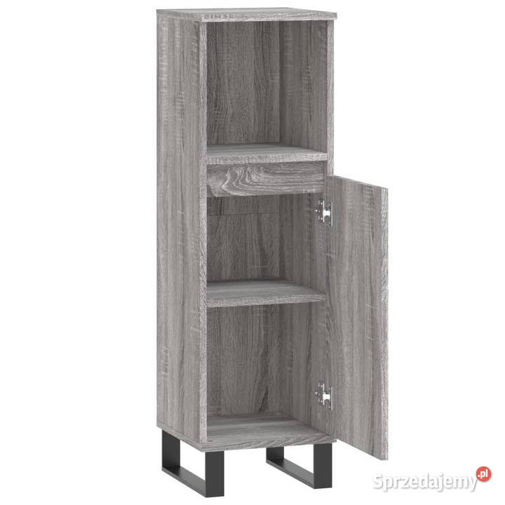 Szafka łazienkowa szary dąb sonoma 30x30x100 Łazienkowe Warszawa