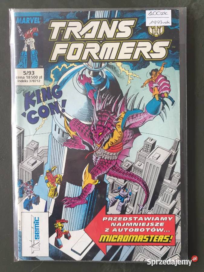 Transformers zestaw 3 komiksów TMSemic 1993 Gdynia