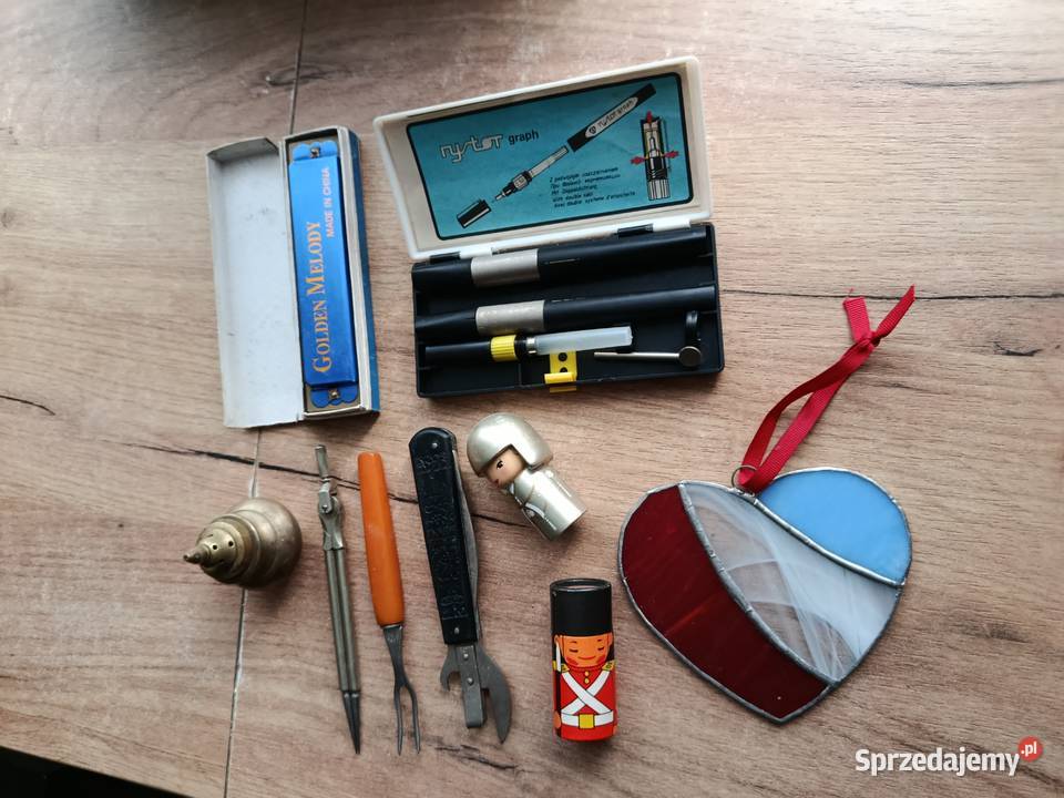 Zestaw 5 gadżety różności z PRL otwieracz Choszczno