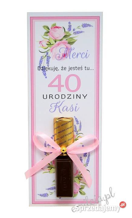 Merci jako podziękowanie gości z okazji urodzin czarny Zielona Góra