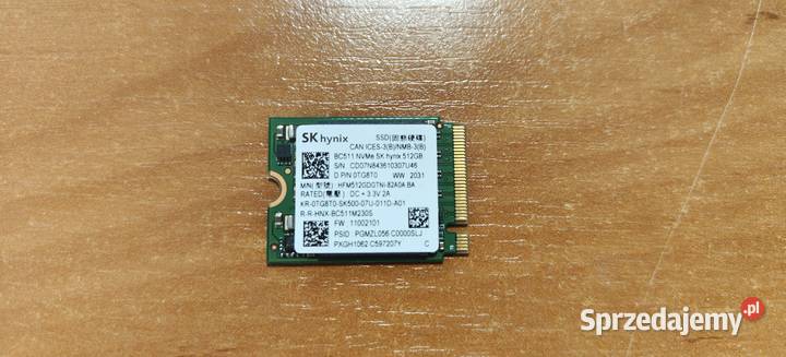 Dysk NvMe 512GB Hynx nowy Lublin