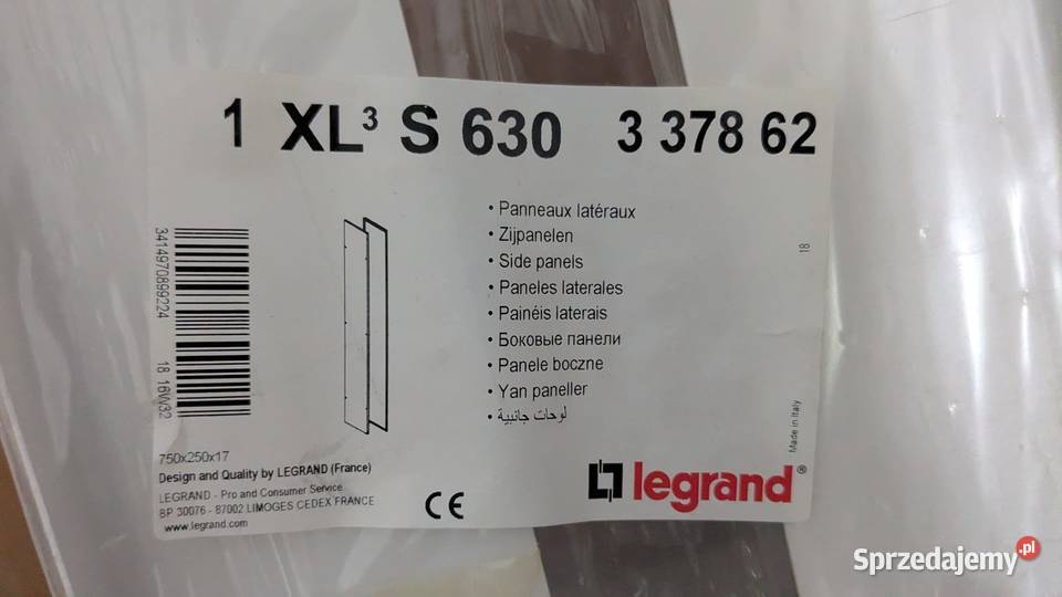 Panele boczne Legrand XL S 630 337862 ściany mazowieckie