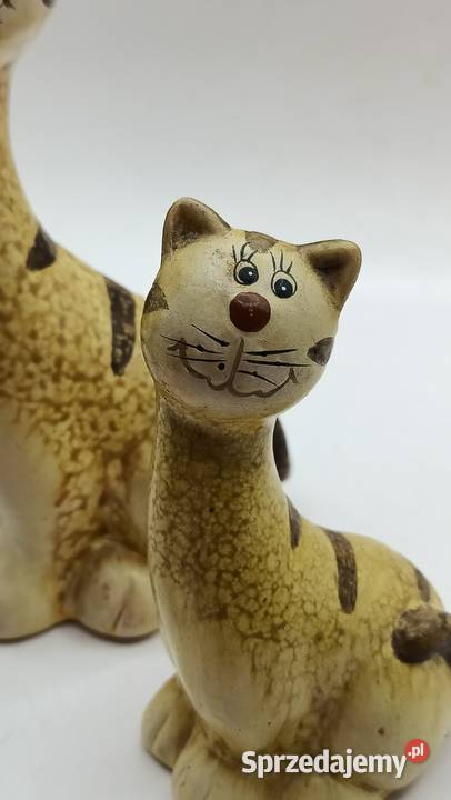 Ceramika figurki kotów mama i dziecko Dom i Ogród Zamość