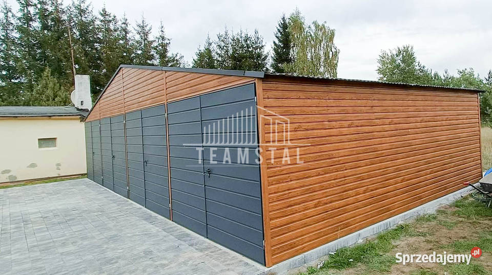 GARAŻ BLASZANY 12m x 6m dwuspad 4x Brama złoty 361zł/m2 Nowogard sprzedam