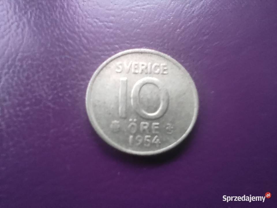 Moneta 10 ORE 1954 TS SZWECJA Srebro Rzadkość Numizmatyka Pruszków