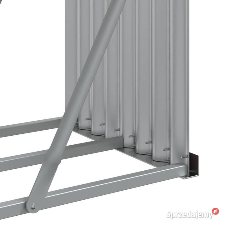 Stojak na drewno jasnoszary 234x45x100 stal mazowieckie Warszawa