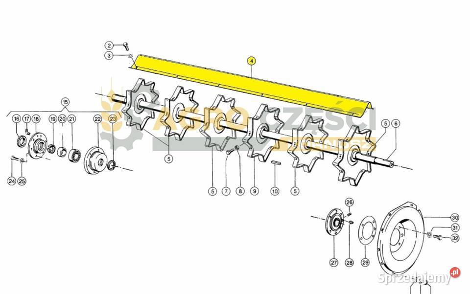 Blacha odrzutnika słomy 1580mm Claas Dominator Boruja Kościelna
