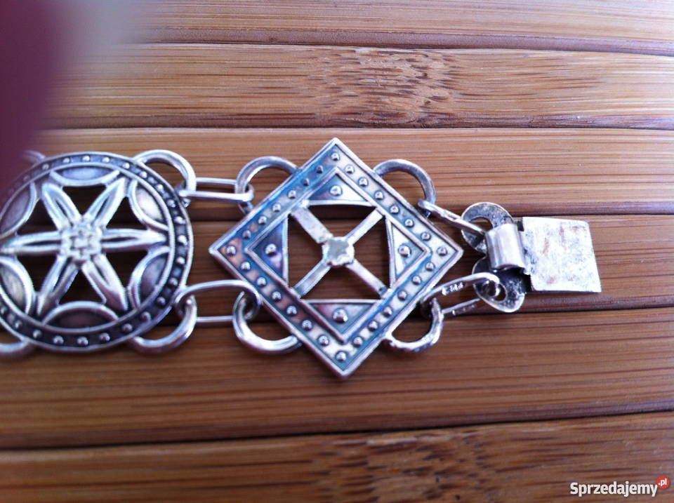 Przepiękna stara rosyjska srebrna bransoletka Lublin