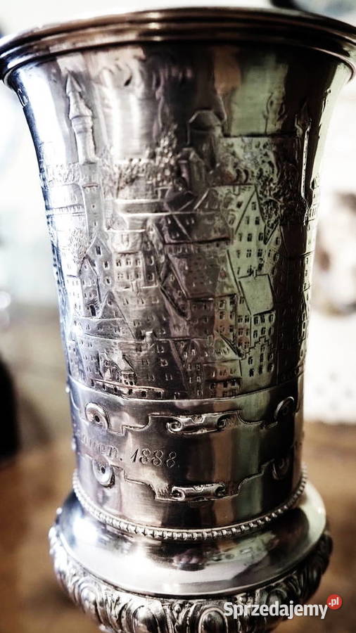 Kielich srebrny Bruckmann Shne Heilbronn Nrnberg Zgorzelec