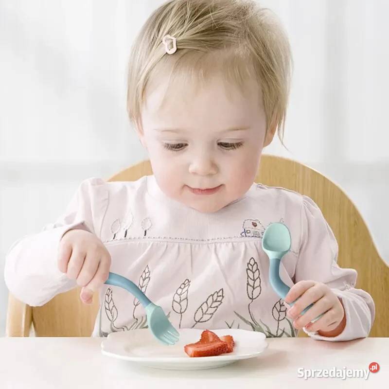Elastyczne sztućce do nauki jedzenia dzieci