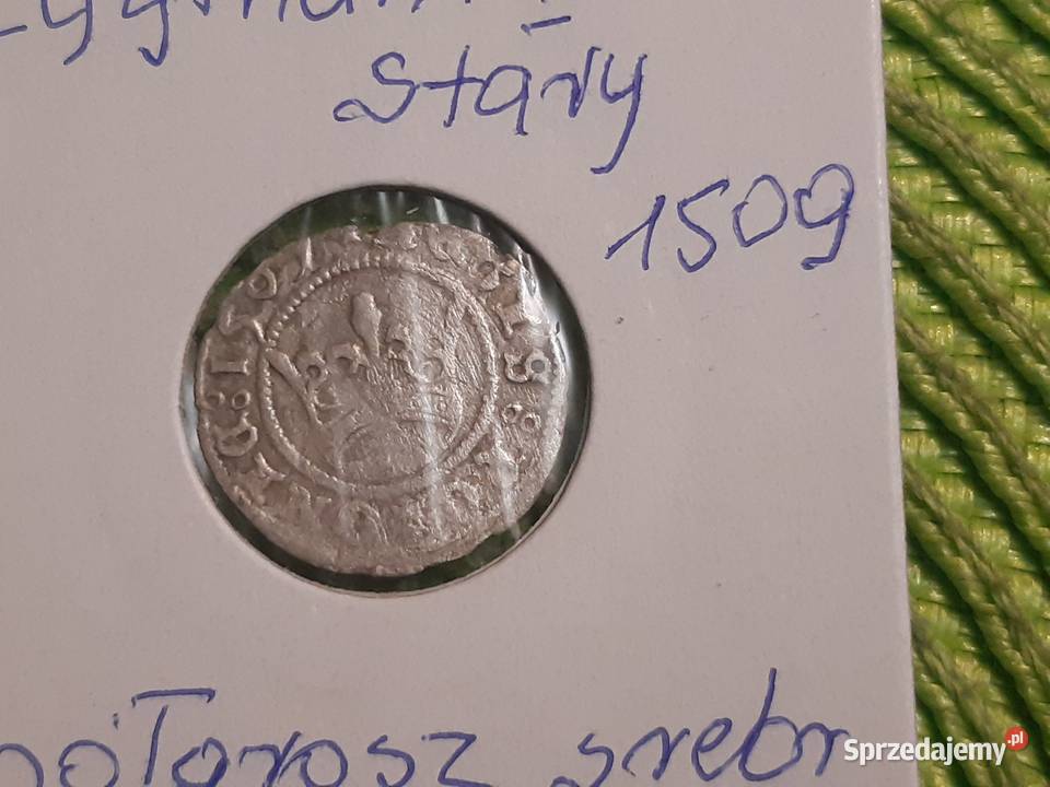 moneta srebrna Zygmunta I Starego z 1509r podlaskie Łomża