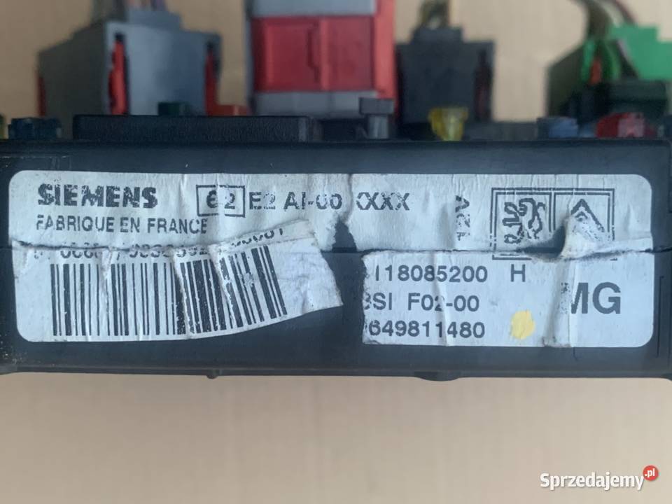 9649811480 moduł bsi F02 citroen c2 c3 peugeot Szczecin