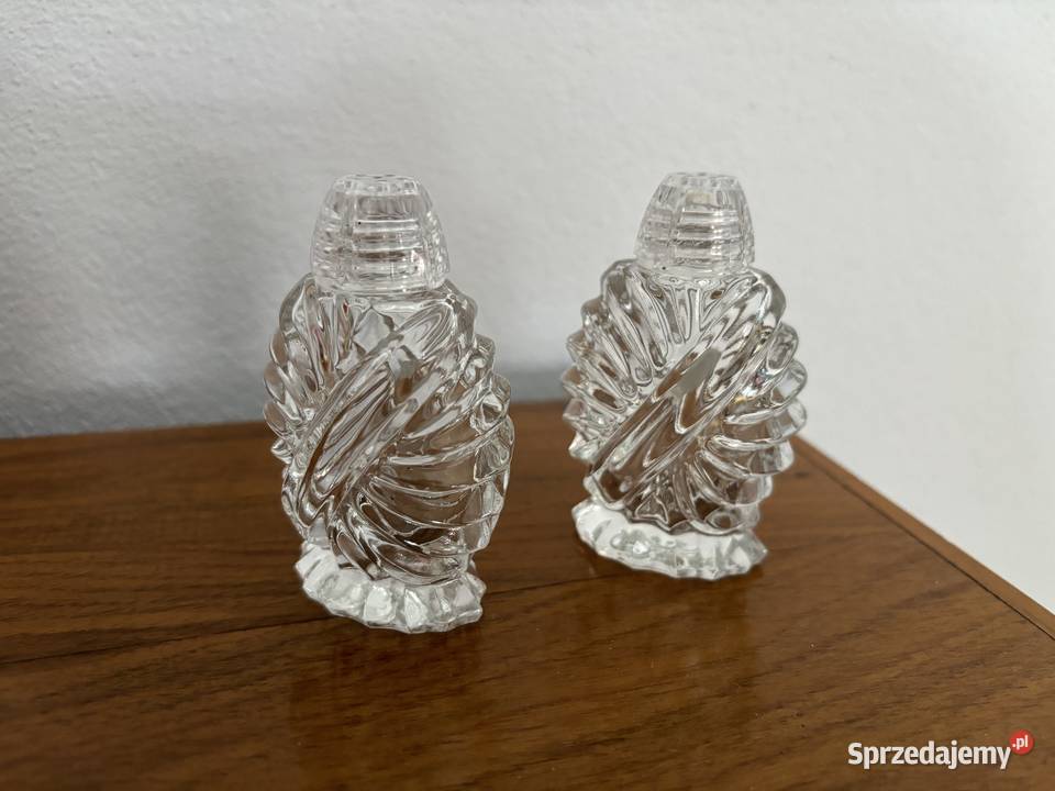 Sól i pieprz Bohemia Glass Crystal nowe vintage Wrocław