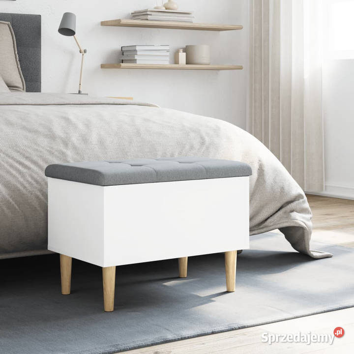 Ławka ze schowkiem biała 62x42x46 materiał Meble Warszawa sprzedam