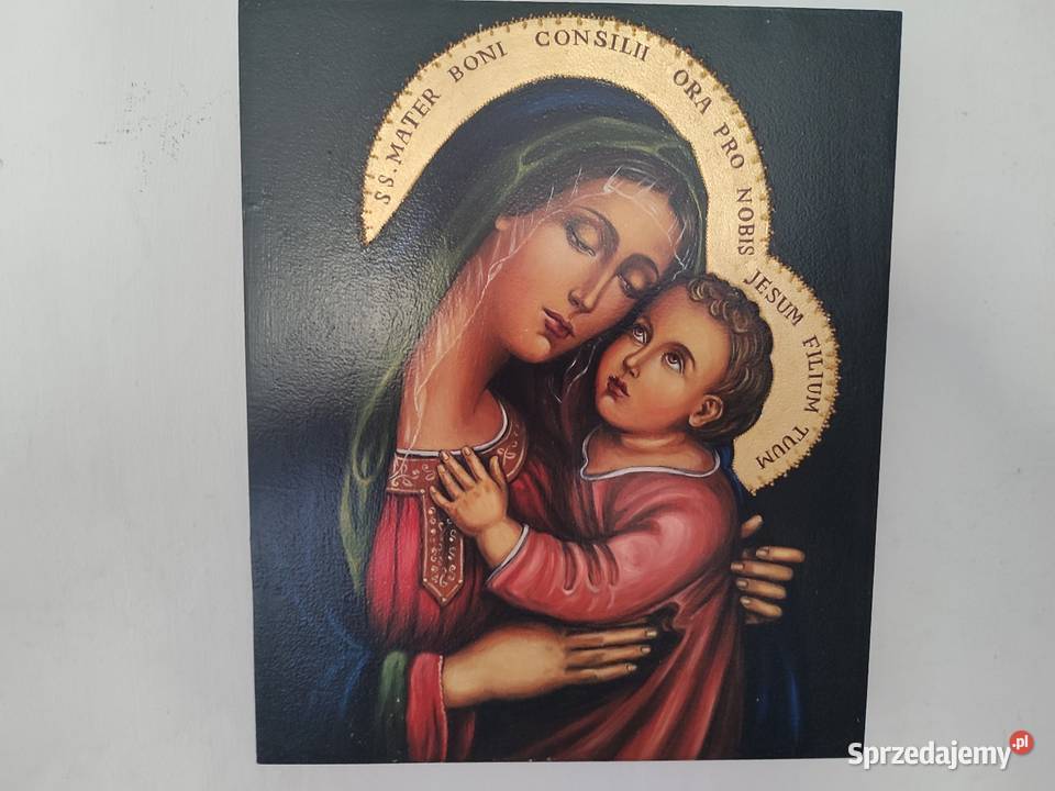 Piękna ikona z wizerunkiem Matki boskiej rady Łódź