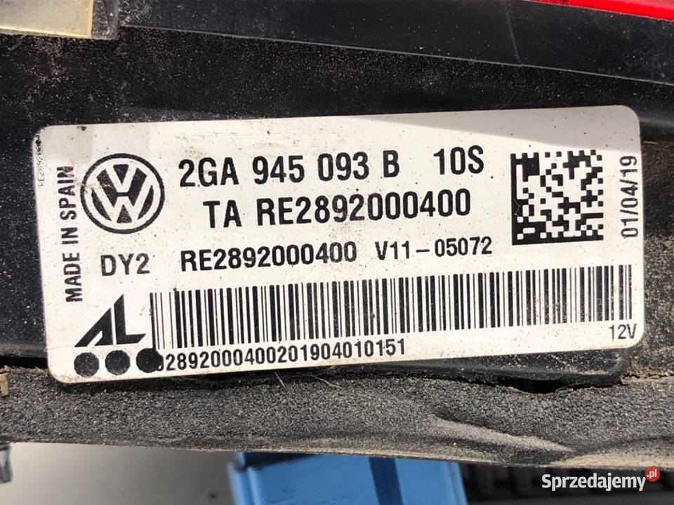 LAMPA LEWY TYŁ WEWNĘTRZNA VW TROC 2GA945093B