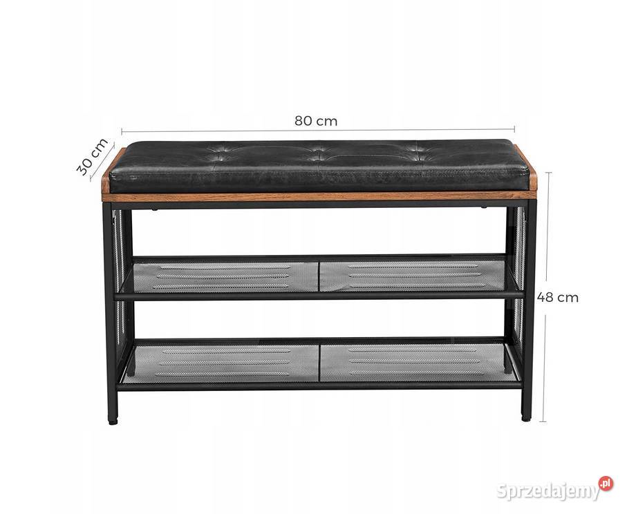 Szafka na buty 80x30 siedzisko czarna LOFT do Choroszcz