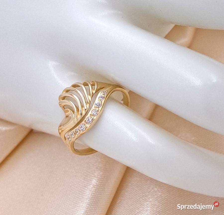 Pierścionek r13 Złoty pr585 Glamour Z809 złote Poznań