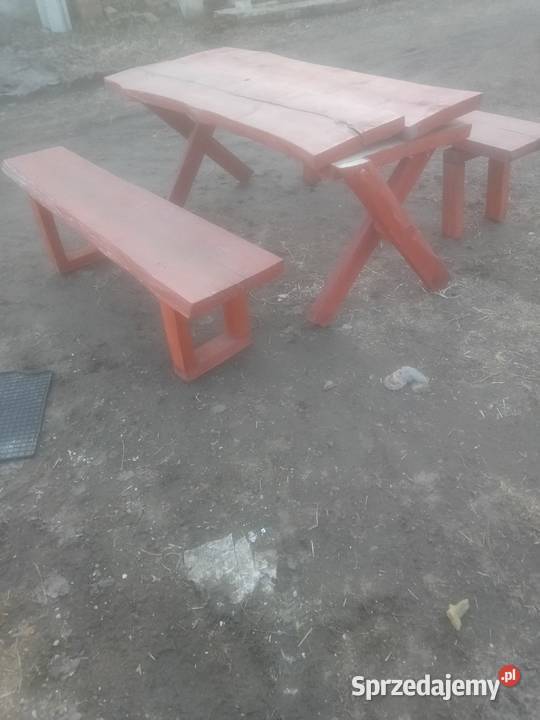 Zestaw mebli ogrodowych stół ławki na grilla Czernikowo