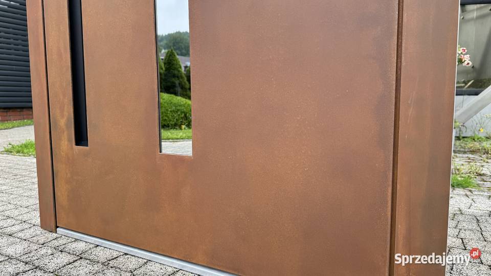 Drzwi wejściowe aluminiowe corten na wymiar