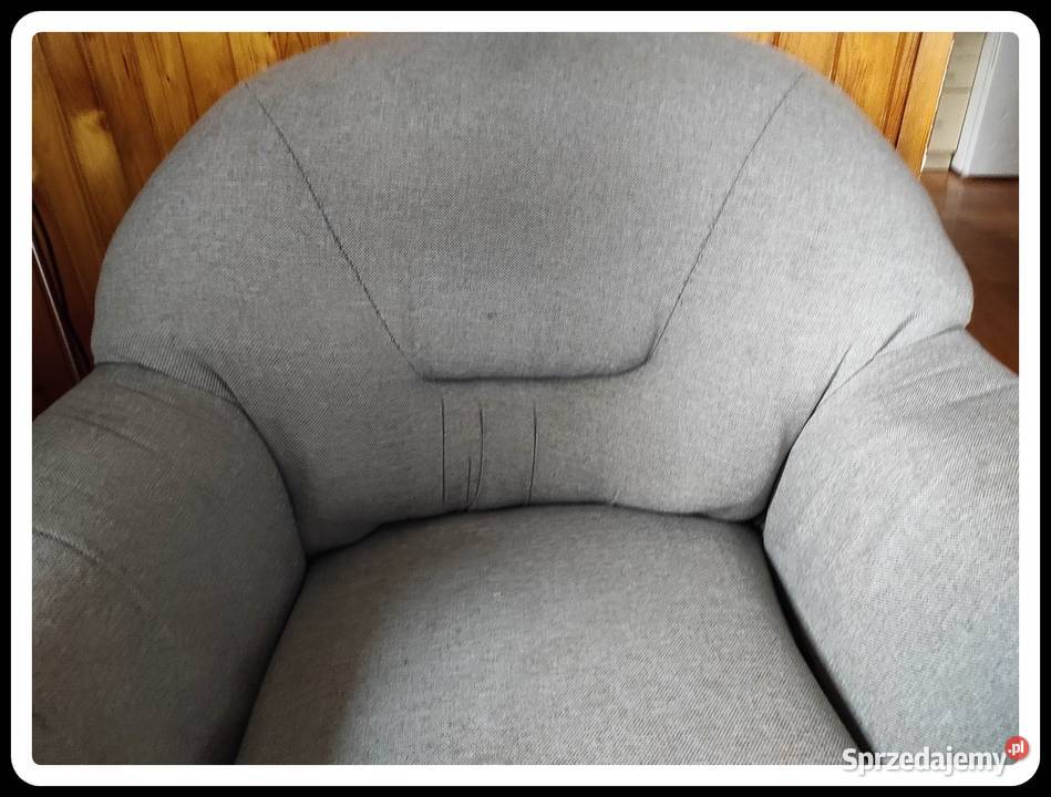 Duży wygodny fotel szary TRANSPORT Płock