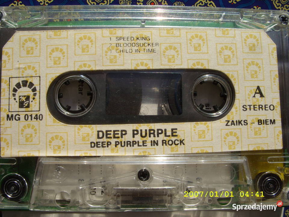 Rock kas DEEP PURPLEDEEP Purple in rock kaseta Płyty i kasety Wołów