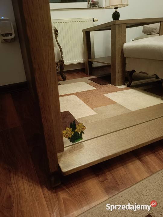 Duże lustro w starej dębowej ramie Lipno