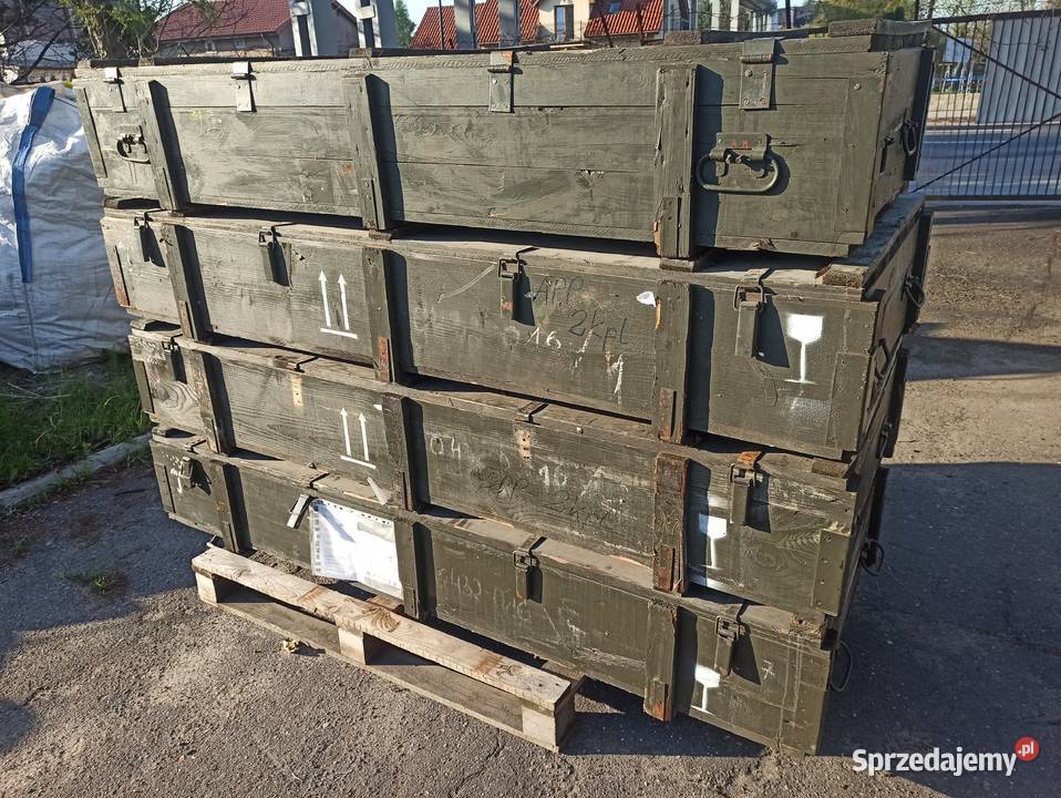 Skrzynia drewniana długa wojskowa 192 x 76x 35