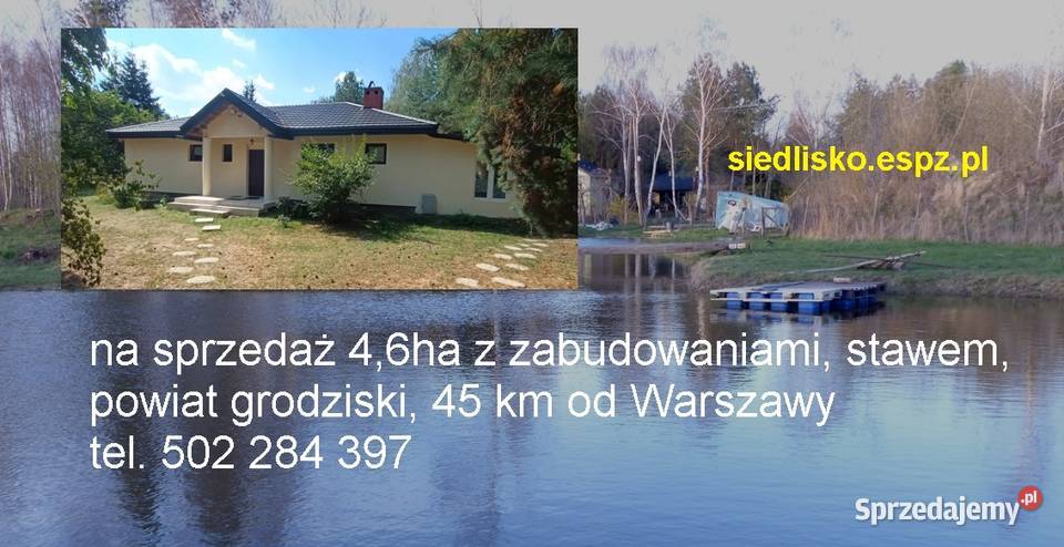 46ha z zabudowaniami i stawami Rolnictwo Międzyborów