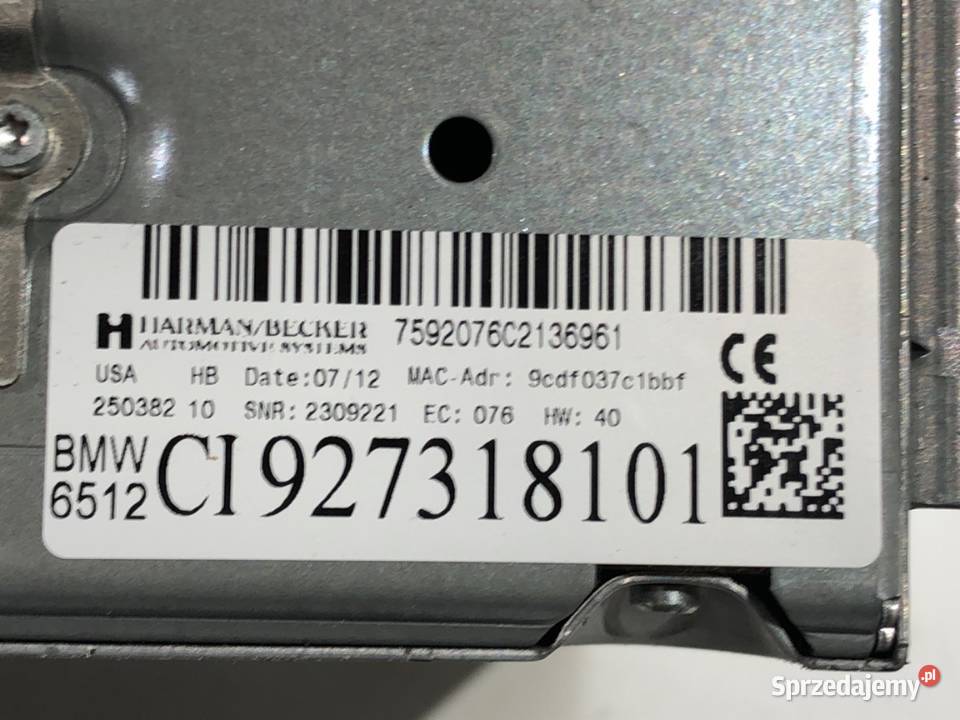 RADIO BMW E70 9273181 0613 ODTWARZACZ MULTIMEDIA