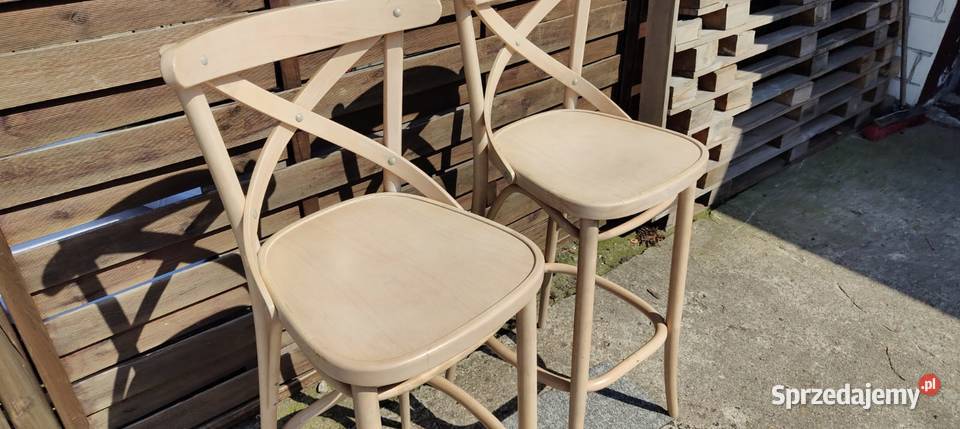 2 x hoker krzesło barowe wysokie Thonet Warszawa sprzedam