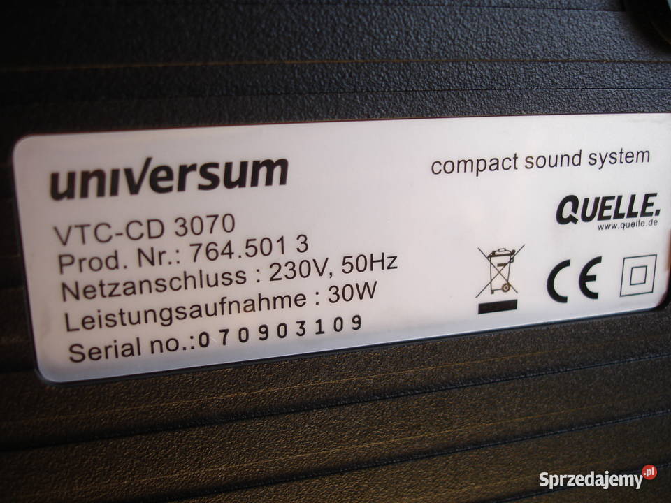 Radioodtwarzacz z CD UNIVERSUM VCTCD 3070 Zielona Góra