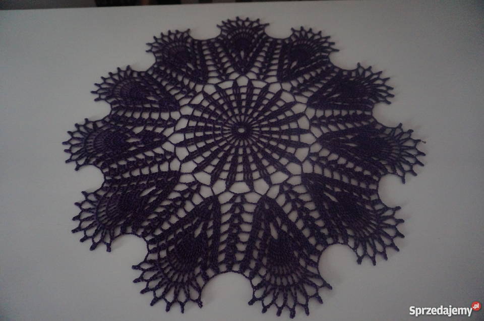 serwety obrus bieżnik serweta szydełko wielokolorowy Libiszów-Kolonia