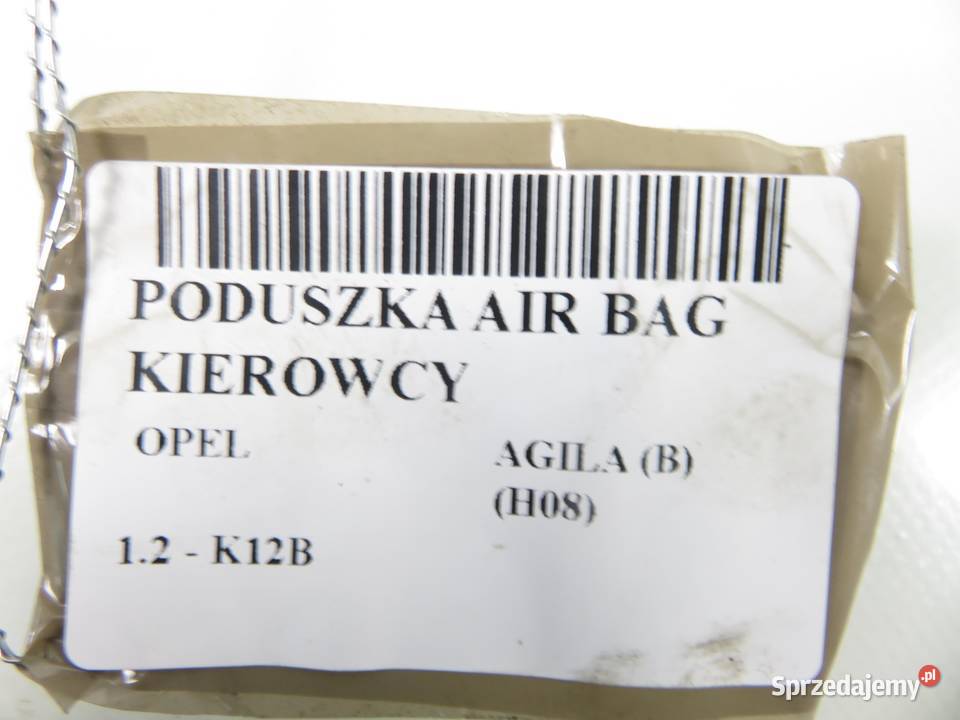 PODUSZKA KIEROWCY OPEL AGILA B H08 4815052K10 Poduszki powietrzne Poduszki powietrzne małopolskie sprzedam