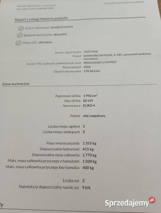 Silnik 20 109 przebieg 179 z osprzętem