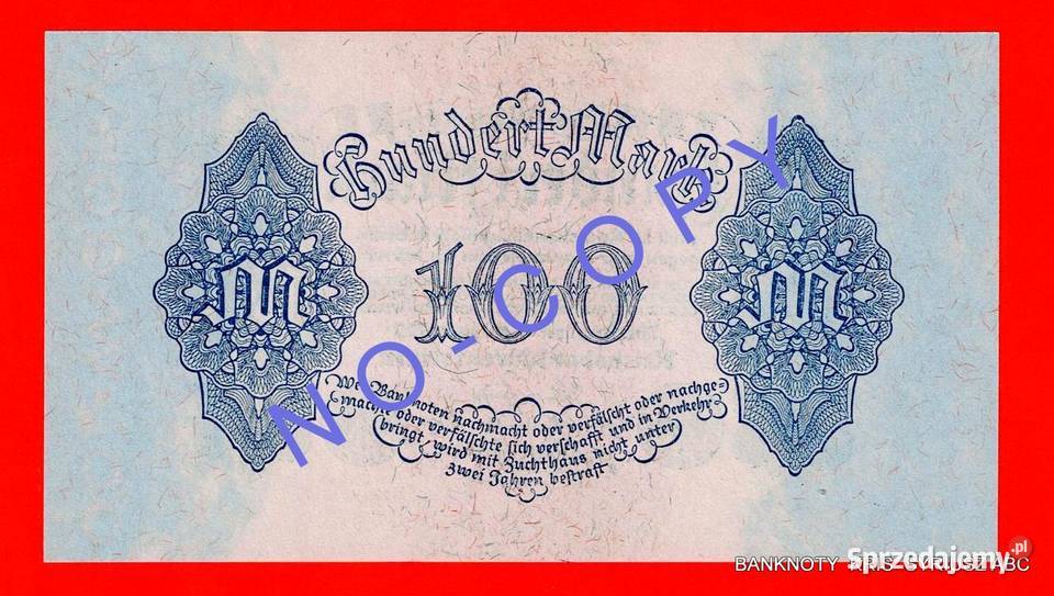 100 Marek 1922rNiemcy UNC Bankowy dolnośląskie Wrocław sprzedam