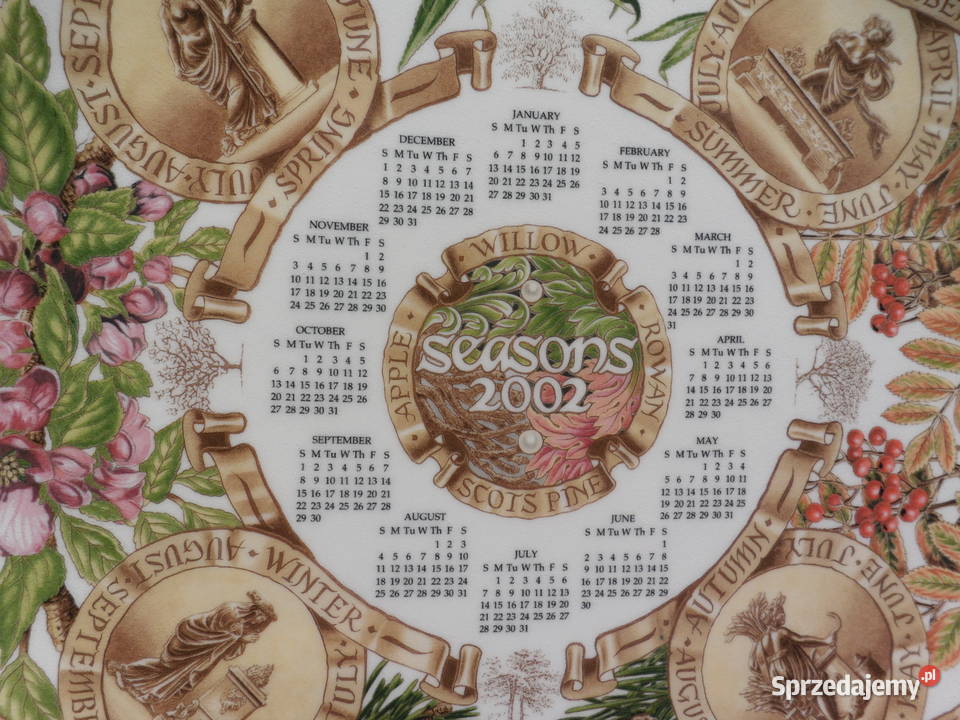 Dekoracyjny talerz kalendarzowy Wedgwood Seasons Raszków sprzedam
