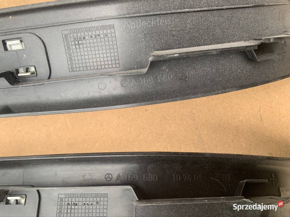 listwa wewnętrzna progowa progu Mercedes a w169 osobowe Osłony i zaślepki Szczecin sprzedam