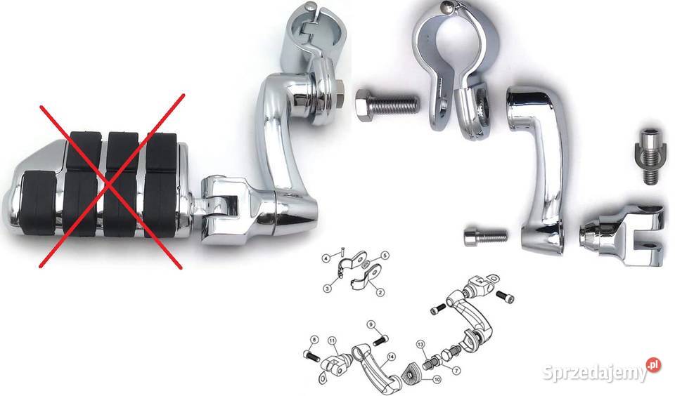 Uchwyty pod podnóżki stopki gmole HarleyDavidson dolnośląskie Wrocław