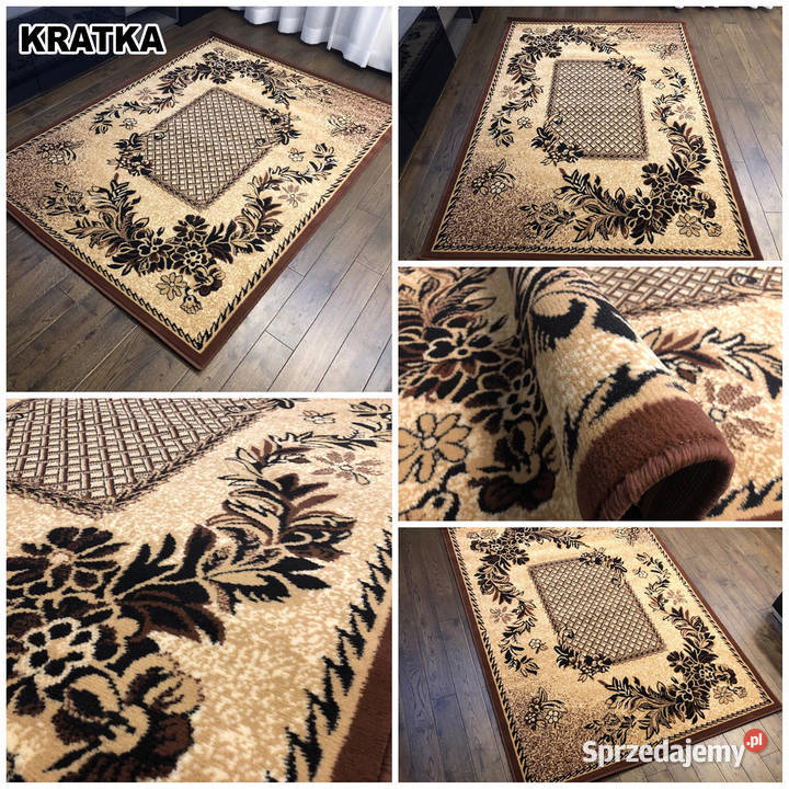 Dywan belgijski Alfa KRATKA różne wymiary beżowy brązowy Białystok sprzedam