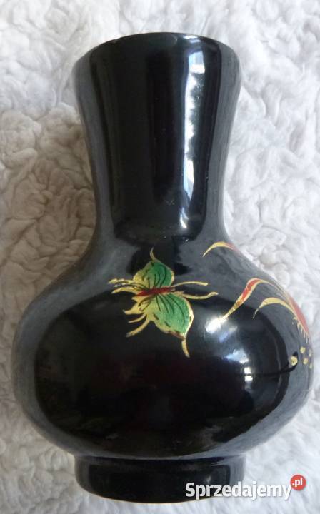 Ceramiczny wazonik z kwiatowym deseniem 10 mazowieckie