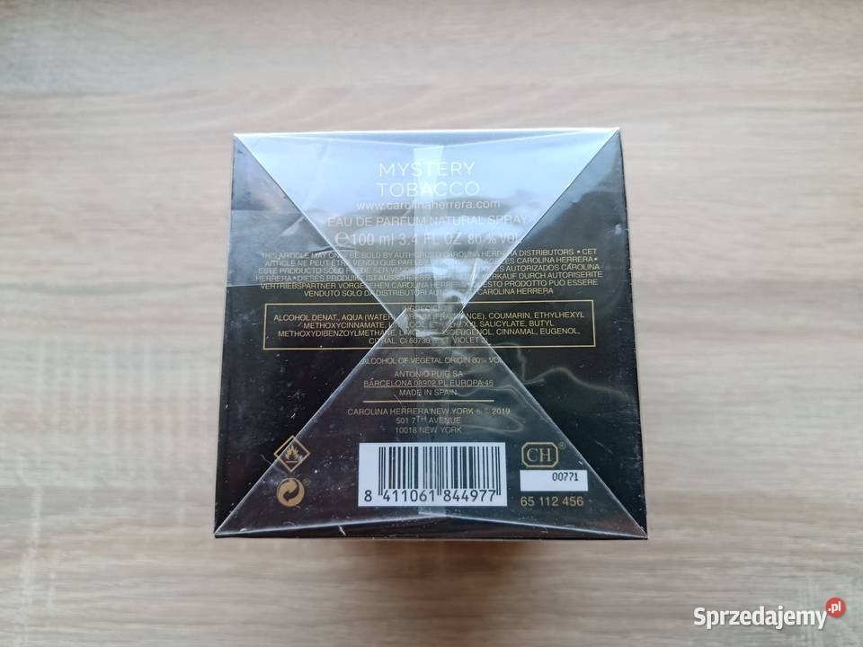 Perfumy unisex Carolina Herrera Mystery Tobacco Białystok sprzedam