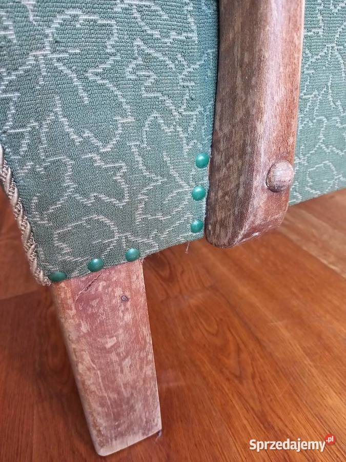 Stary przedwojenny fotel Art Deco vintage