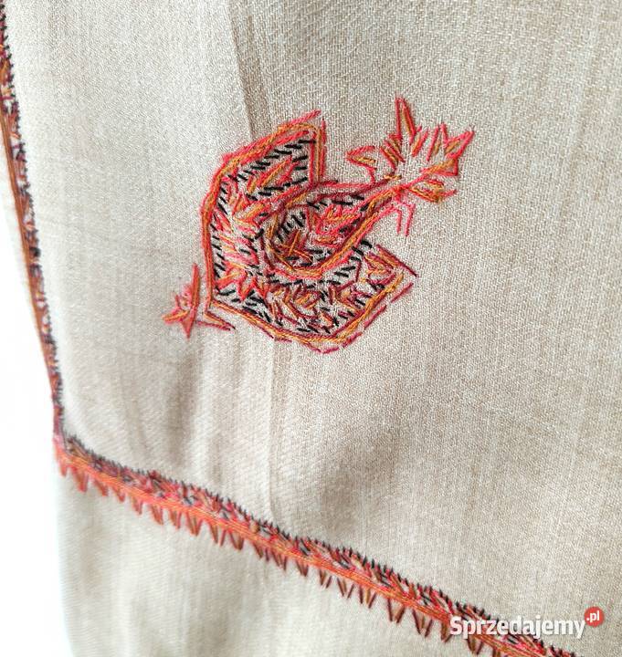 Szal orientalny indyjski haftowany haft paisley Szczecin