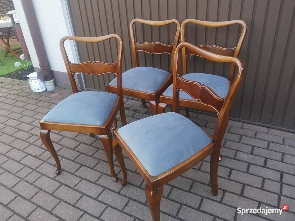 Krzesła 4 Sztuki ARTDECO Stare Antyk Komplet Swarzędz